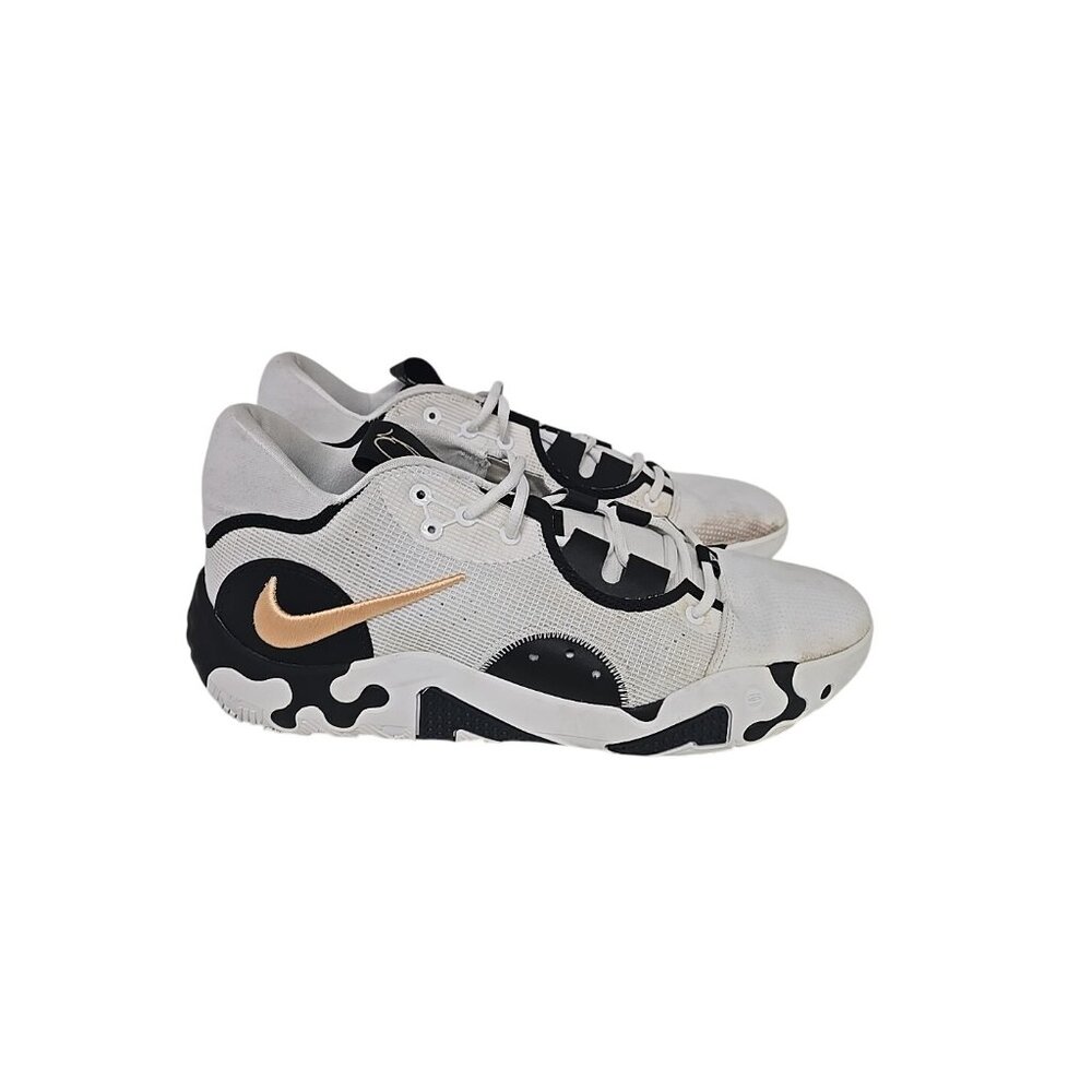 Nike Men's PG 6 DC1974-101 Basketball Shoe Black Orange Chalk Size 12M - Picture 2 of 8